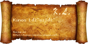Kunos László névjegykártya