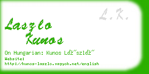 laszlo kunos business card